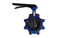 РИДАН Затвор дисковый с резьбовыми проушинами ЗДМ 15.16.40 PN16 DN40 с рукояткой,корпус GGG40 диск нерж  RAL5002 082X4720R