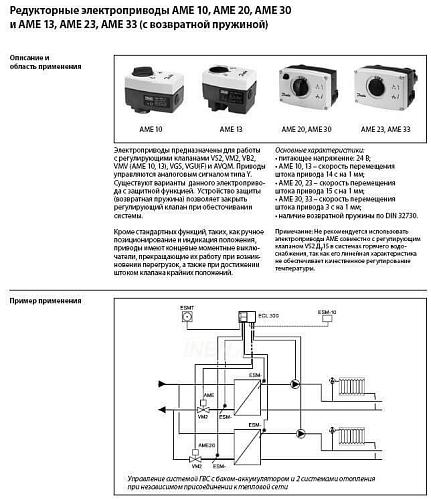 Danfoss AME 13 SU DN15-25 (082H3044) Электропривод 24 B