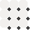 Top Cer Octagon White Octagon 16/Black Dots 14 30x30 Напольная плитка
